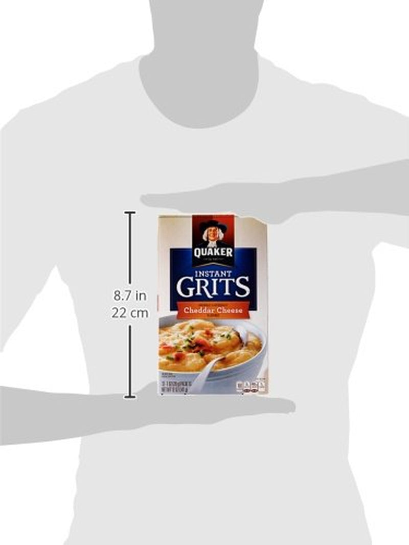Quaker Instant Grits with Cheddar Cheese, 12 Count - Big Mart USA