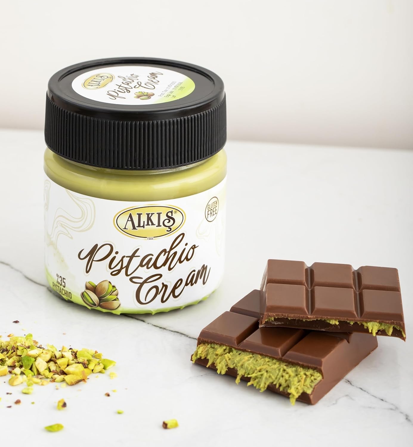 Pistachio Cream, Pistachio Paste, Pistachio Spread, Pistachio Cream for Dubai Chocolate Bar, 7.05 Oz.(200Gr) - Big Mart USA
