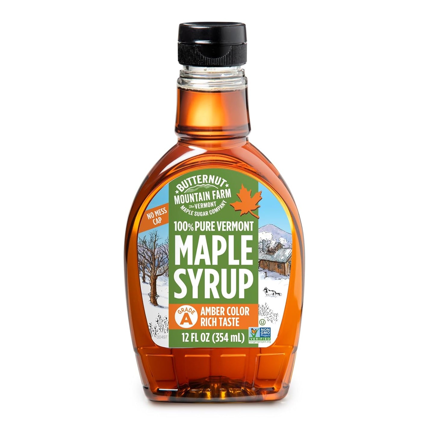 Butternut Mountain Farm Pure Vermont Maple Syrup, Grade A, Dark Color, Robust Taste, All Natural, Easy Pour, 32 Fl Oz, 1 Qt (Prev Grade B) - Big Mart USA