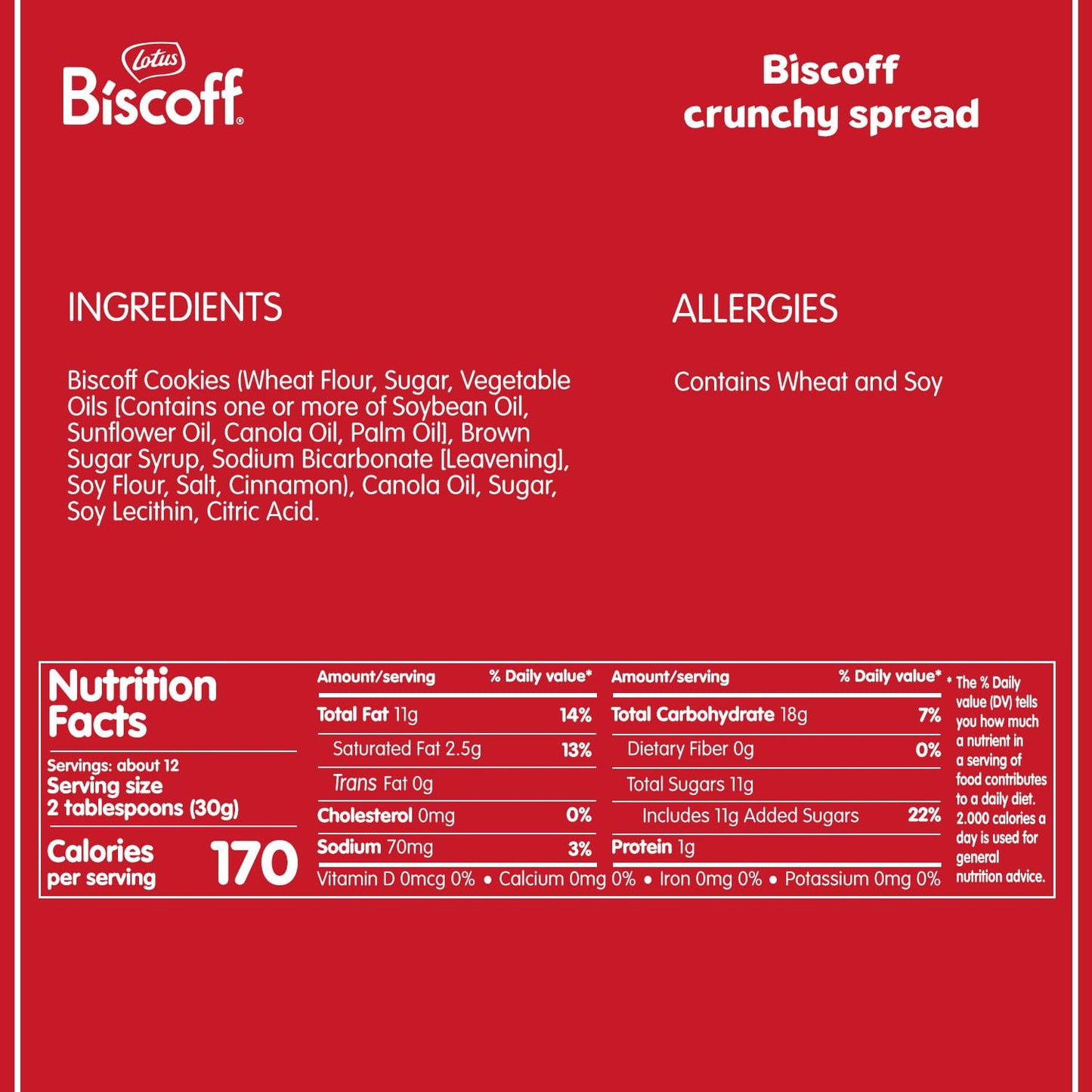 Lotus Biscoff Cookie Butter Spread, Crunchy, Non GMO + Vegan, 24.7Oz
