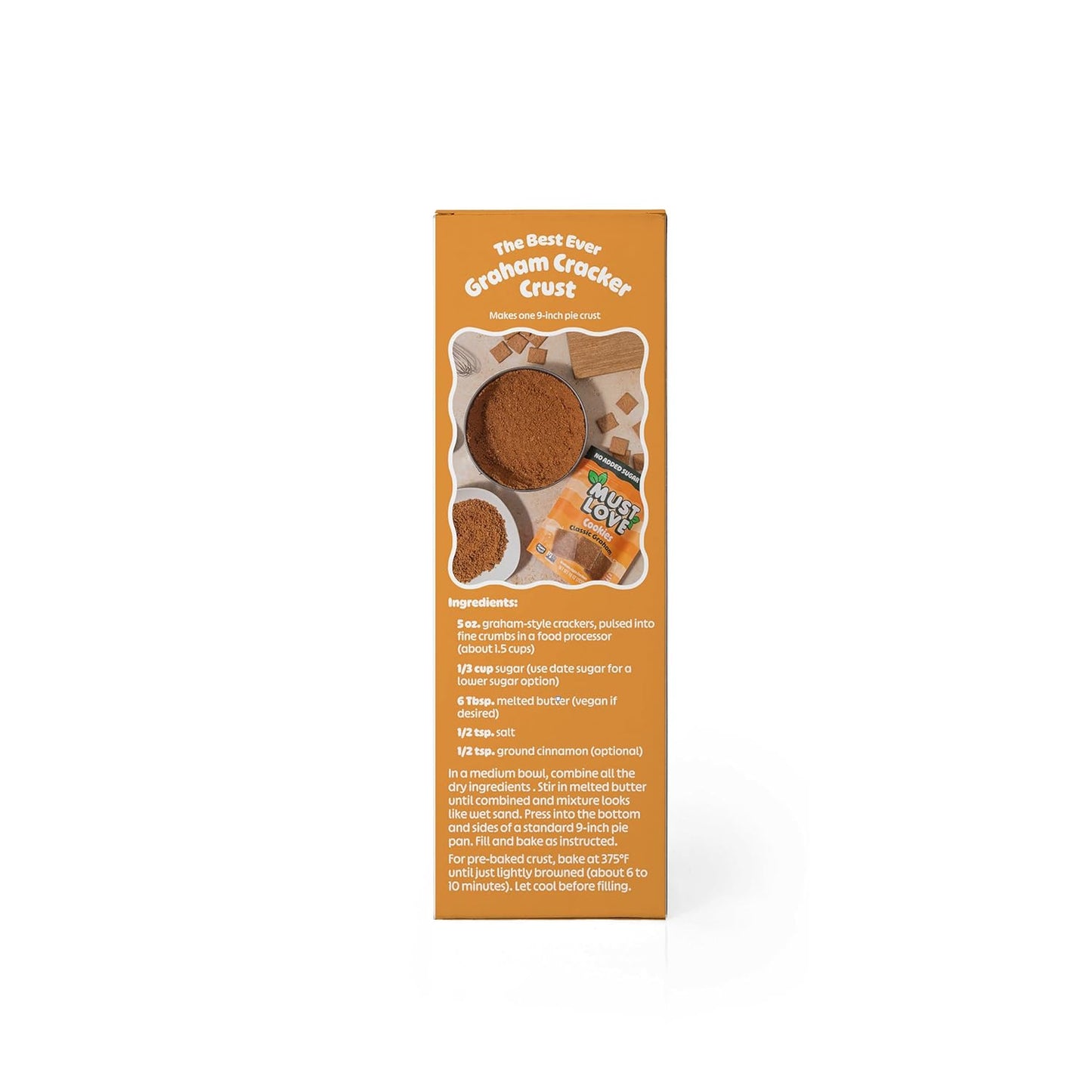 Must Love Classic Graham - No Added Sugar, Sweetened with Dates - Great for Pie Crust, Mini S'More, Cheese Boards - Simple Ingredients, Vegan, Plant-Based - Healthy Snacking for Family, 2 Pack X 5 Oz - Big Mart USA