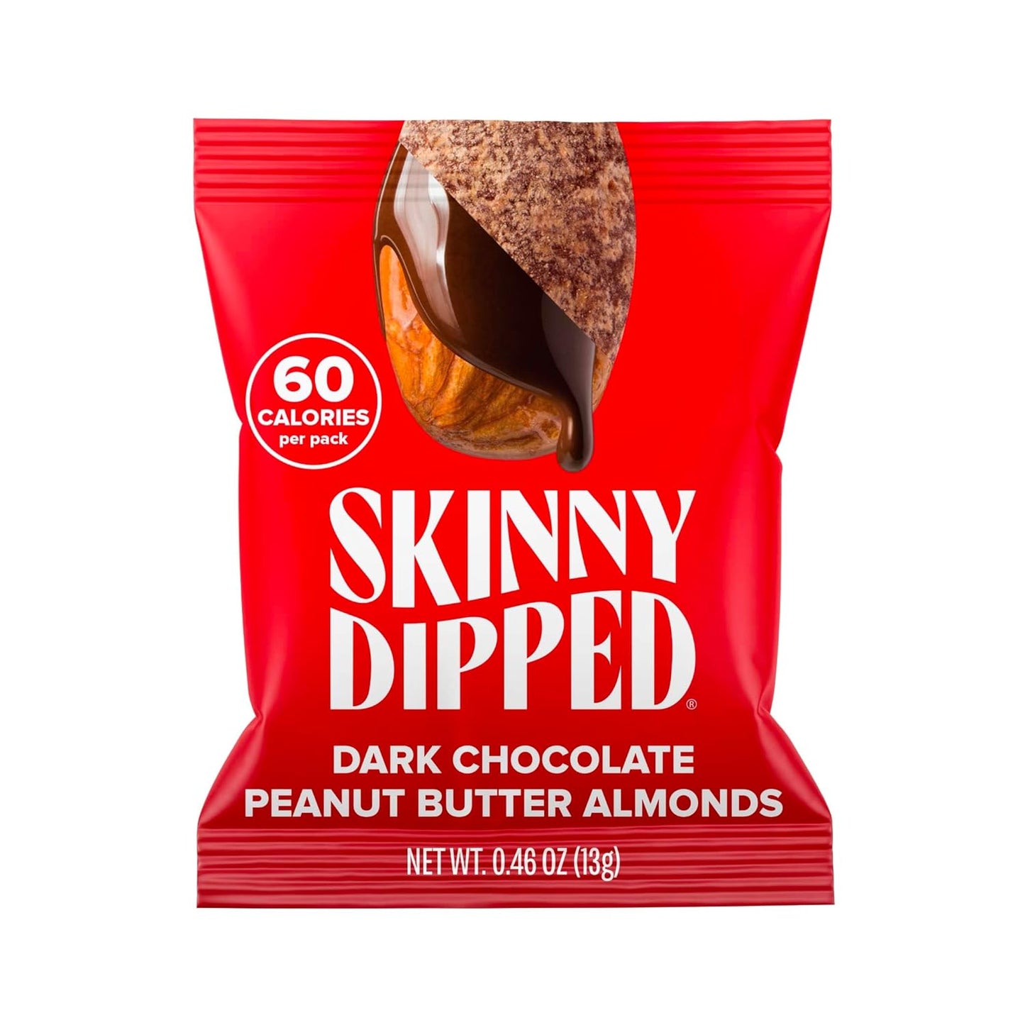 Skinnydipped Dark Chocolate Cocoa Almonds, Healthy Snack, Plant Protein, Gluten Free, 0.46 Oz Mini Bags, Pack of 24 - Big Mart USA
