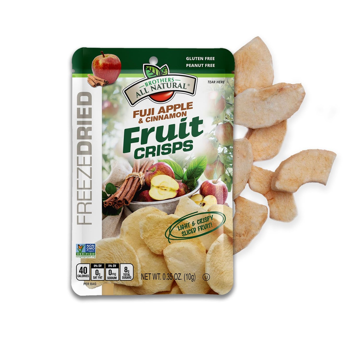 Brothers-All-Natural Fuji Apple Crisps, 0.35-Ounce Bags, 24 Count - Big Mart USA