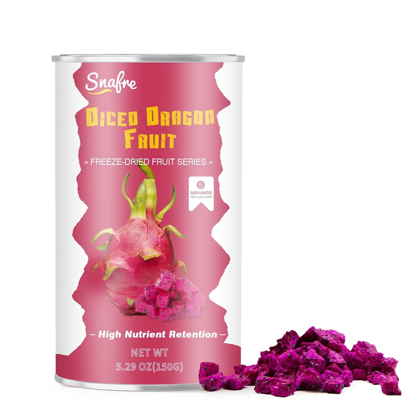 Freeze Dried Pineapple Chunks, Freeze Dried Fruit, 130G/4.58OZ Frozen Pineapple for Yogurt, Cereal, Baking, Milkshakes, No Additives, Crispy Taste - Big Mart USA