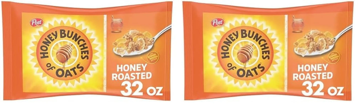 Honey Bunches of Oats Crunchy Honey Roasted Cereal - 18 Ounce Box of Deliciously Nutritious Breakfast - Big Mart USA