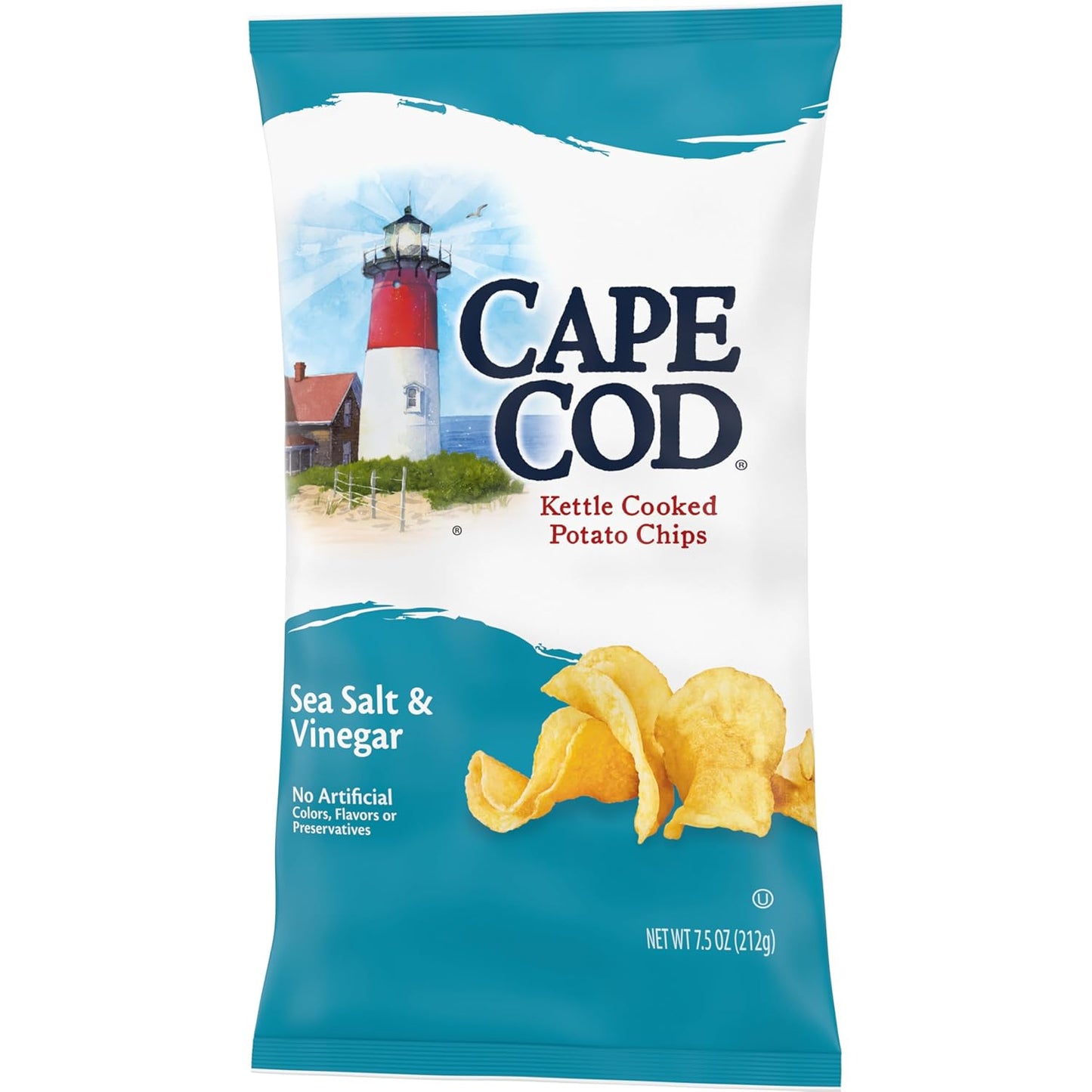Cape Cod Sea Salt & Vinegar Chips, 7.5 Oz Bag - Big Mart USA