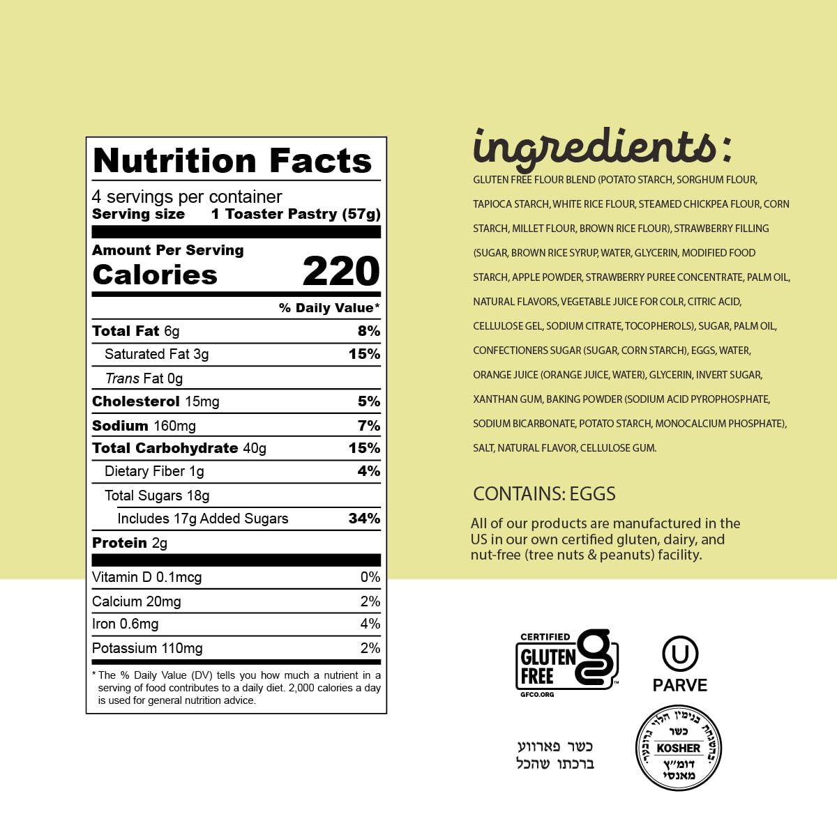 Katz Gluten Free Snacks Variety Pack. Toaster Pastries. Easy Breakfast Food or Anytime Healthy, Gluten and Dairy Free, Nut Free, Peanut Free, Soy Free. Snacks - Adults Kosher Snacks. 8 OZ (Pack of 2) - Big Mart USA