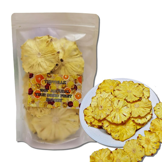 TXDYNLLK Dried Pineapple Slices - Dehydrated Pineapple for Cocktail Garnish, Drinks, Baking, and Fruit Tea - No Sugar, No Sulphur - Edible Pineapple Flowers Snacking 3.53Oz(100G) - Big Mart USA