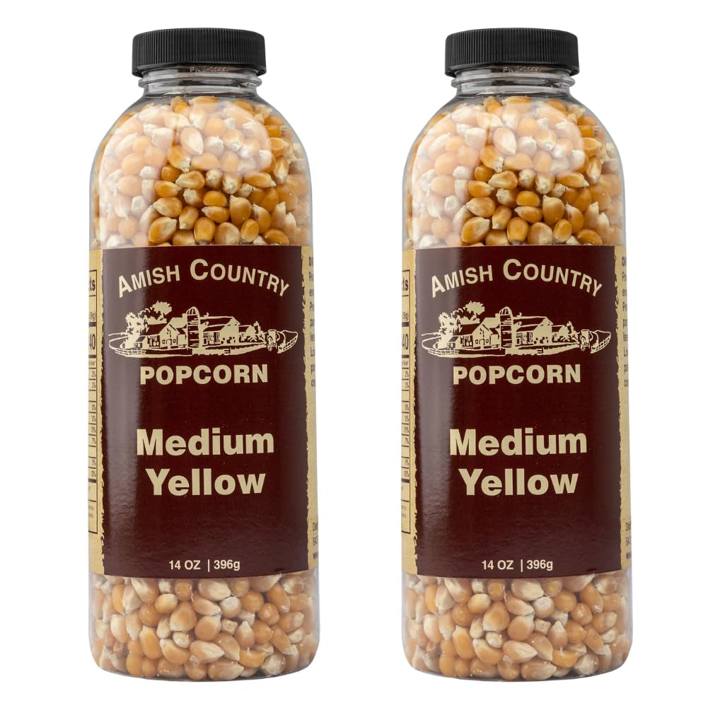 Amish Country Popcorn | 2 Lb Bag | Medium Yellow Popcorn Kernels | Old Fashioned, Non-Gmo and Gluten Free (Medium Yellow - 2 Lb Bag) - Big Mart USA