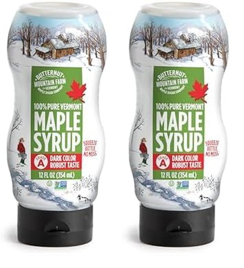 Butternut Mountain Farm Pure Vermont Maple Syrup, Grade A, Dark Color, Robust Taste, All Natural, Easy Pour, 32 Fl Oz, 1 Qt (Prev Grade B) - Big Mart USA