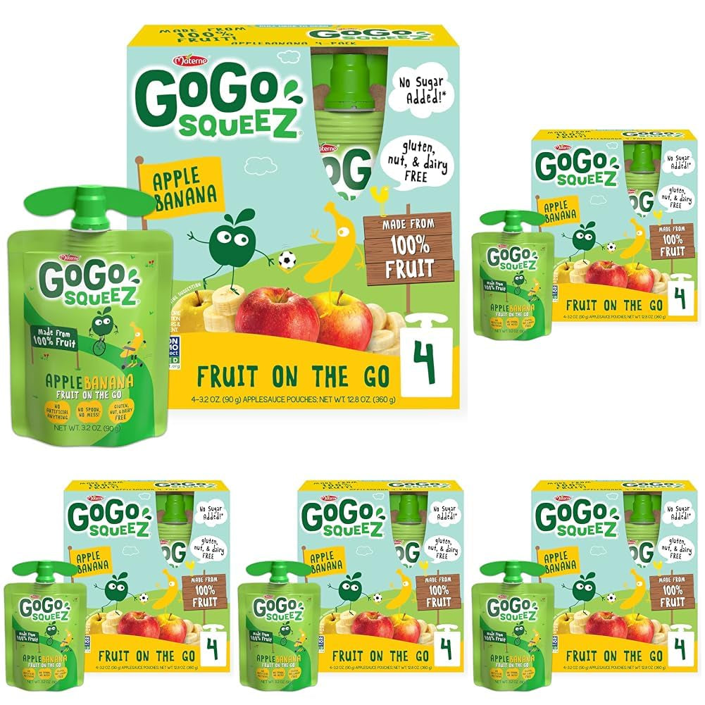 Gogo Squeez Applesauce, Apple Cinnamon, 3.2 Oz, 4 Ct