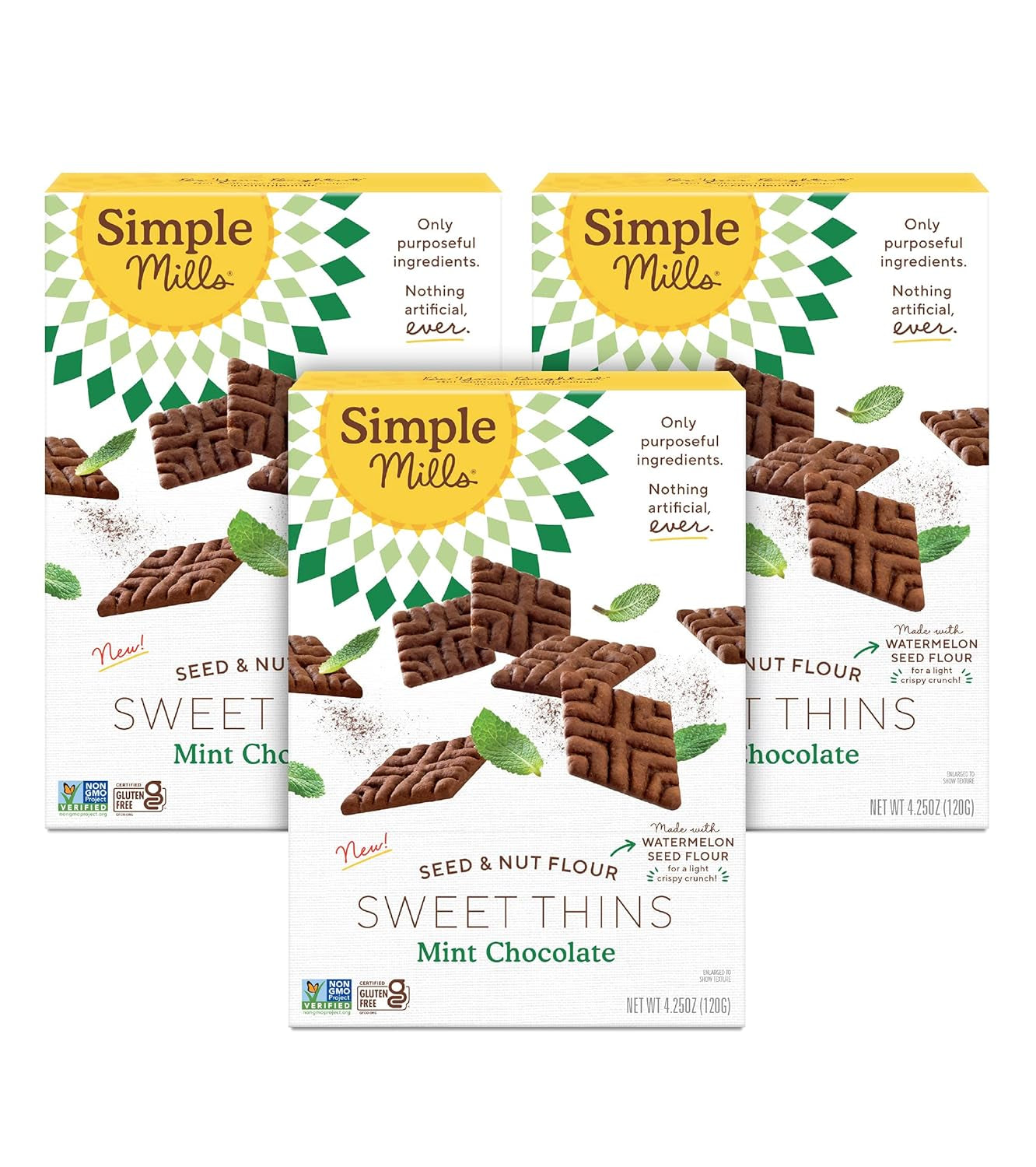 Simple Mills, Chocolate Brownie Cookies Thins, 4.25 Ounce - Big Mart USA