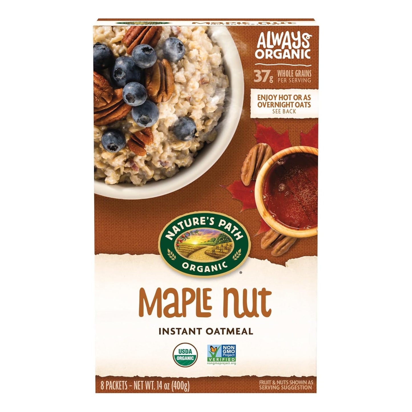 Nature'S Path Organic Apple Cinnamon Oatmeal, 14 Oz (Pack of 6), Non-Gmo - Big Mart USA