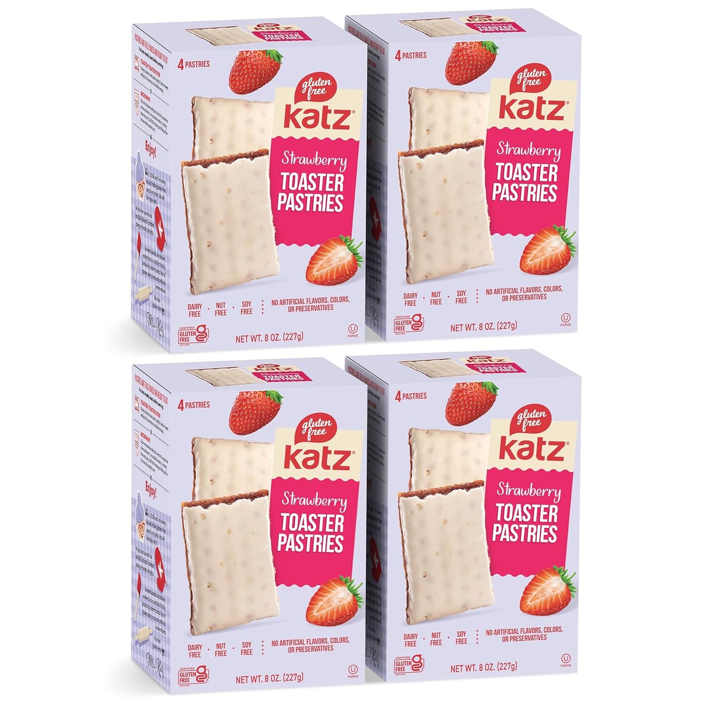 Katz Gluten Free Snacks Variety Pack. Toaster Pastries. Easy Breakfast Food or Anytime Healthy, Gluten and Dairy Free, Nut Free, Peanut Free, Soy Free. Snacks - Adults Kosher Snacks. 8 OZ (Pack of 2) - Big Mart USA