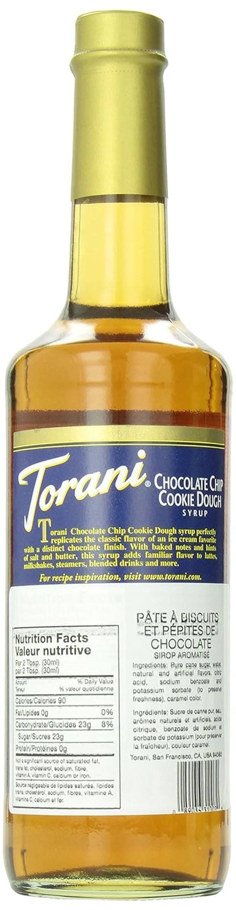 Torani Chocolate Chip Cookie Dough Syrup - 750 mL - Big Mart USA