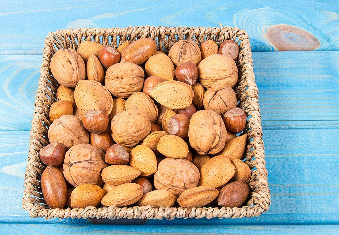 Anna and Sarah Premium Mixed Nuts in Shell, California Jumbo Chandler Walnuts, Extra Large Pecans, California Almonds, Large Oregon Hazelnuts (NO BRAZIL NUT), 6 Lbs - Big Mart USA