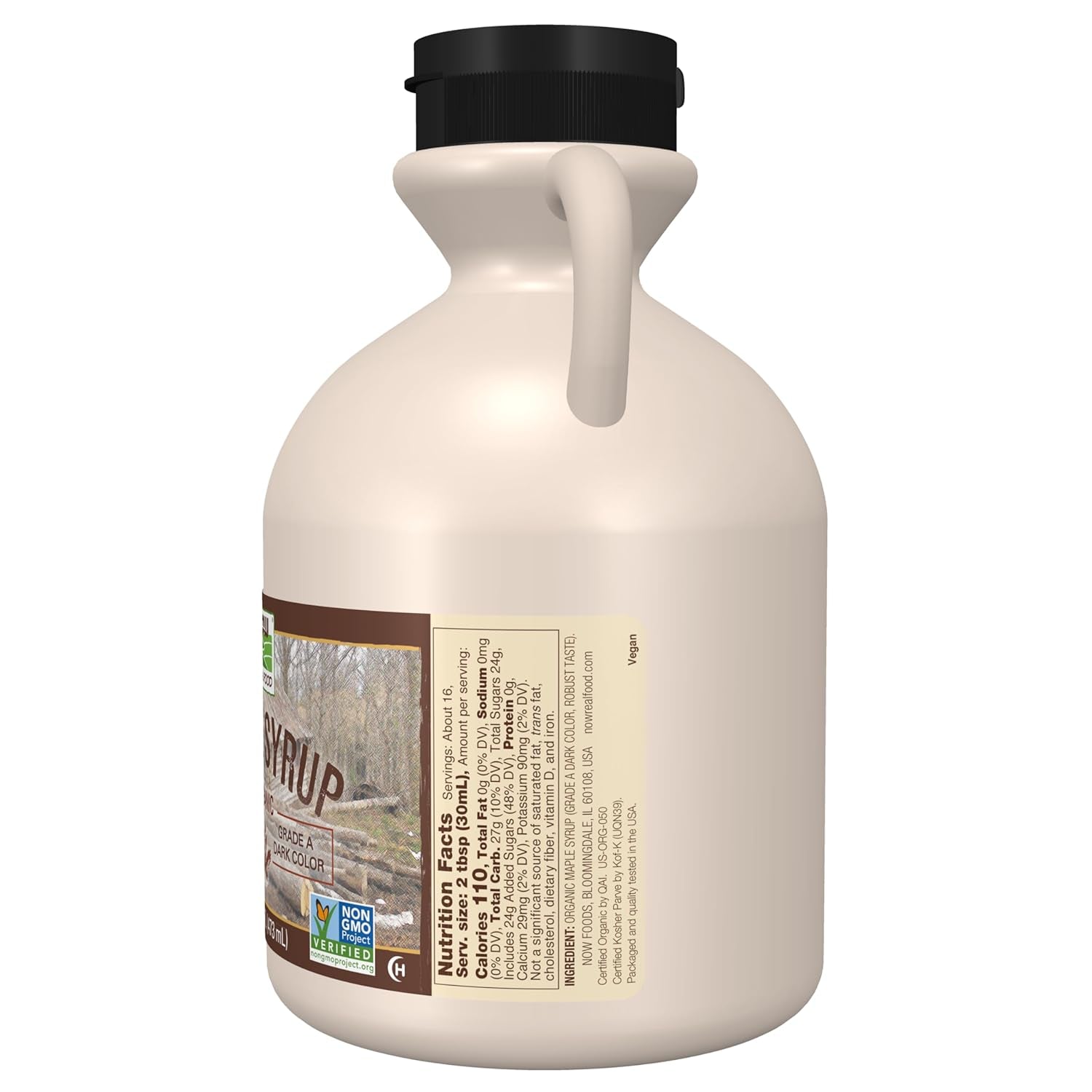 NOW Foods, Certified Organic Maple Syrup, Grade a Dark Color, Certified Non-Gmo, Pure, Robust Taste, 16-Ounce - Big Mart USA