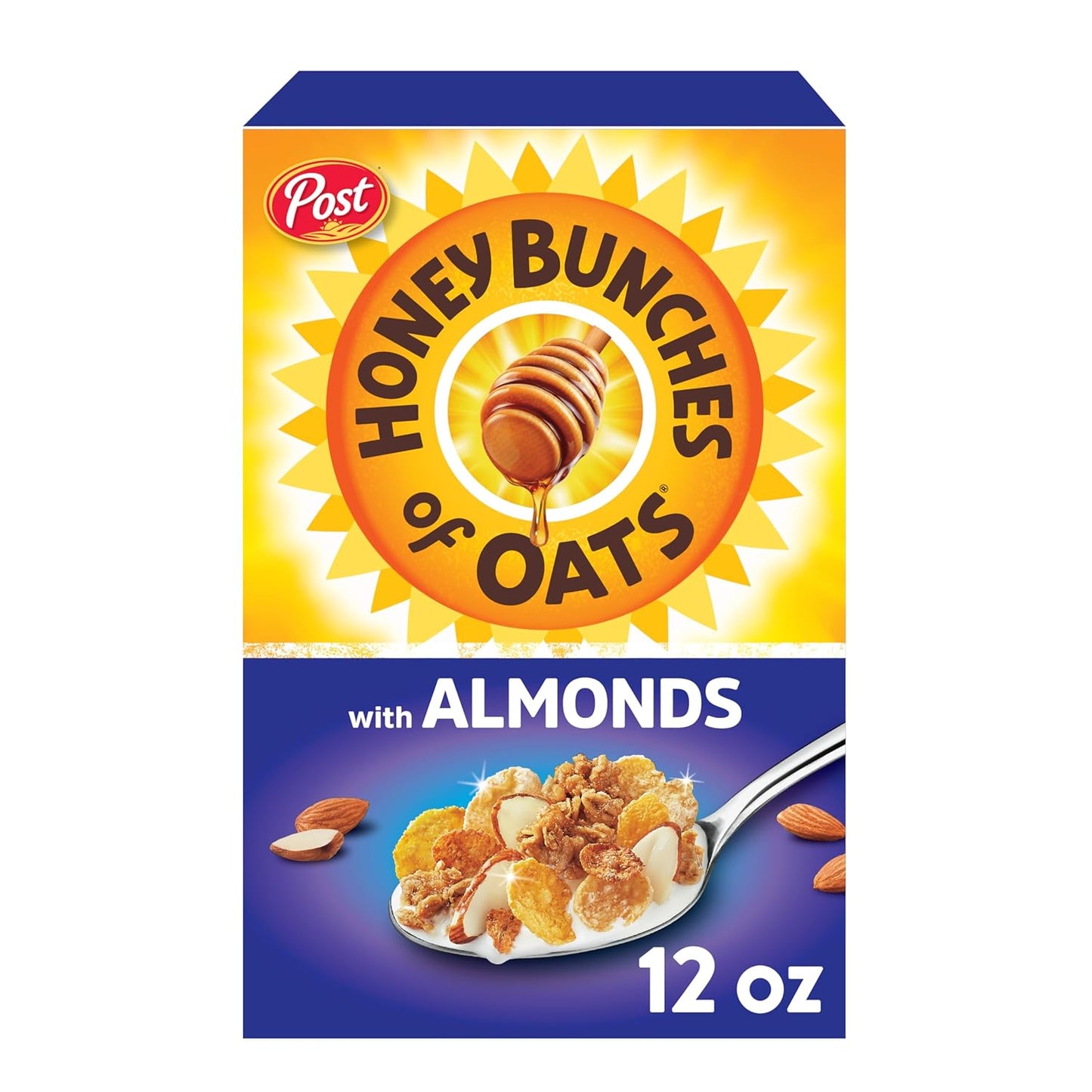 Honey Bunches of Oats with Almonds Breakfast Cereal, Family Size, 18 oz Box - Big Mart USA