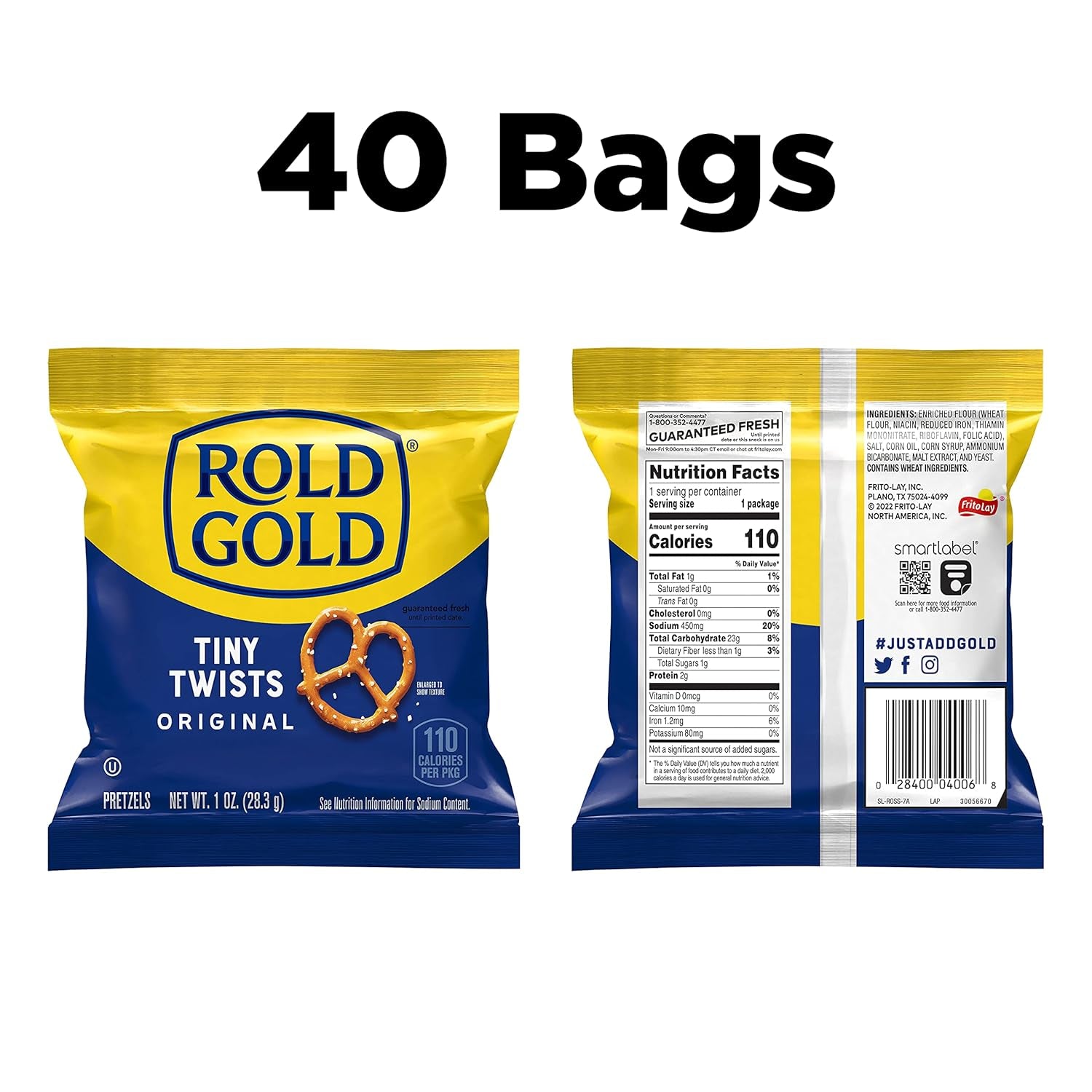 Rold Gold Tiny Twists Pretzels, 1 Ounce (Pack of 40) - Big Mart USA