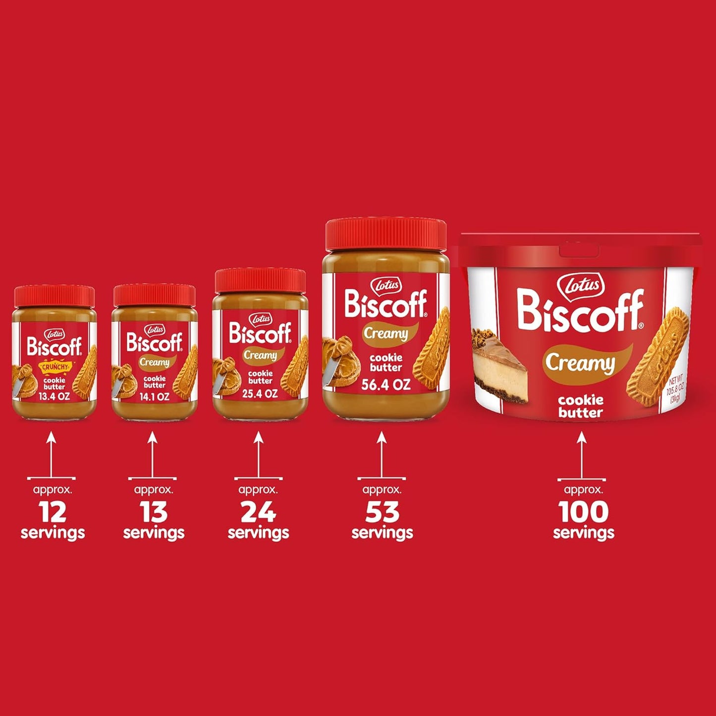 Lotus Biscoff Cookie Butter Spread, Crunchy, Non GMO + Vegan, 24.7Oz