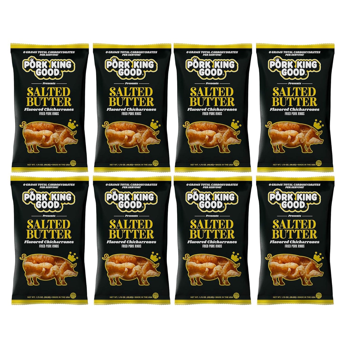 Pork King Good Pork Rinds Variety 6 Pack (Chicharrones) Keto Snacks