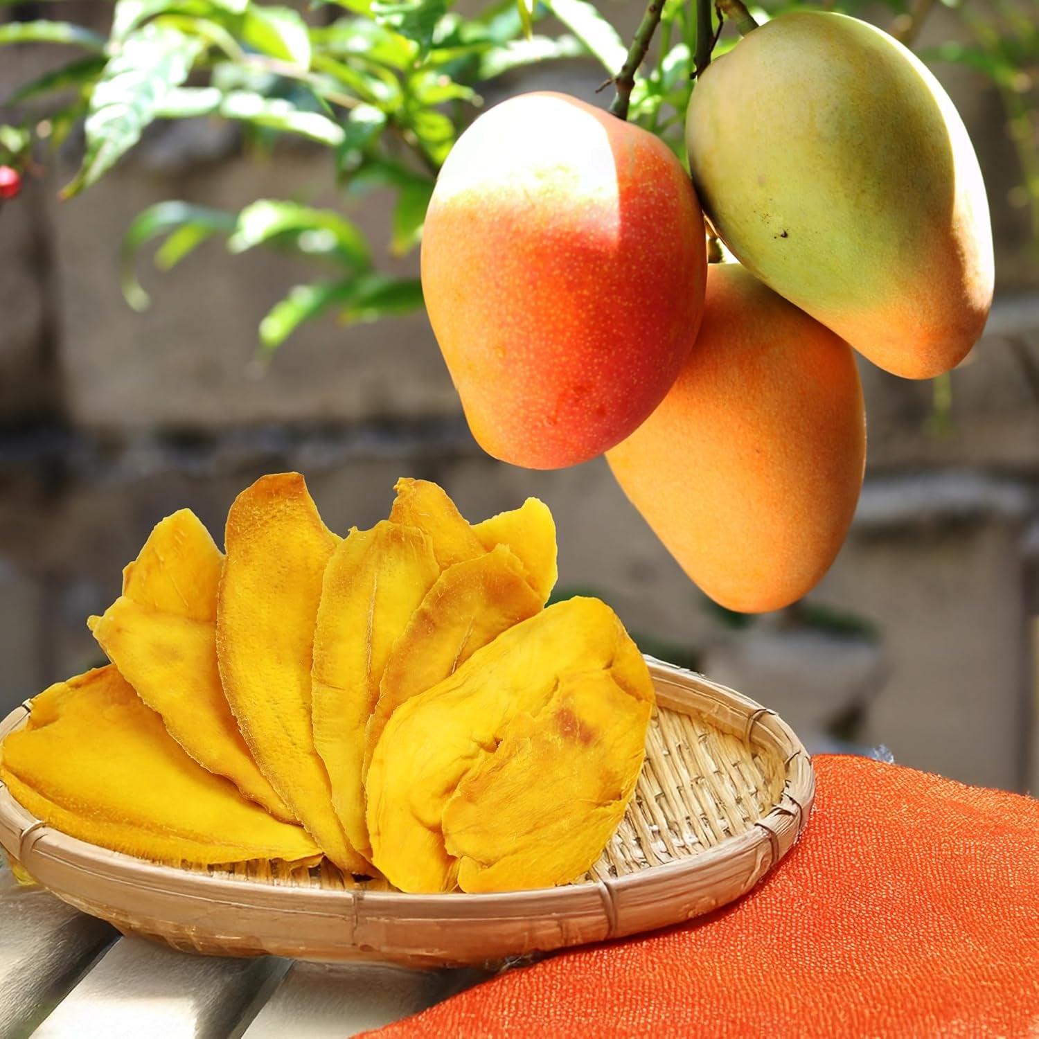 No Sugar Added Dried Mango Slices - 48 Oz Delicious Texture Soft & Juicy No Sugar Added Dried Mango - Naturally Ripened Mangos Dried Fruits - Gluten Free Kosher Non GMO Natural Source of Vitamin C,In Resealable Bag,3 Lbs - Big Mart USA