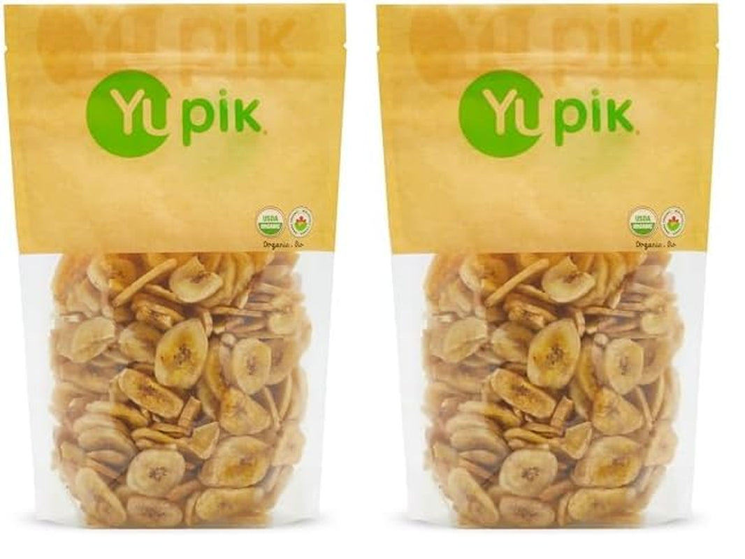 Yupik Organic Sweetened Dried Banana Chips, 14.1 Oz, Gluten-Free, Kosher, Non-Gmo, Vegan, Sliced Dried Fruits, Lightly Sweetened, Crunchy Snacks, Ideal for Baking & Topping - Big Mart USA