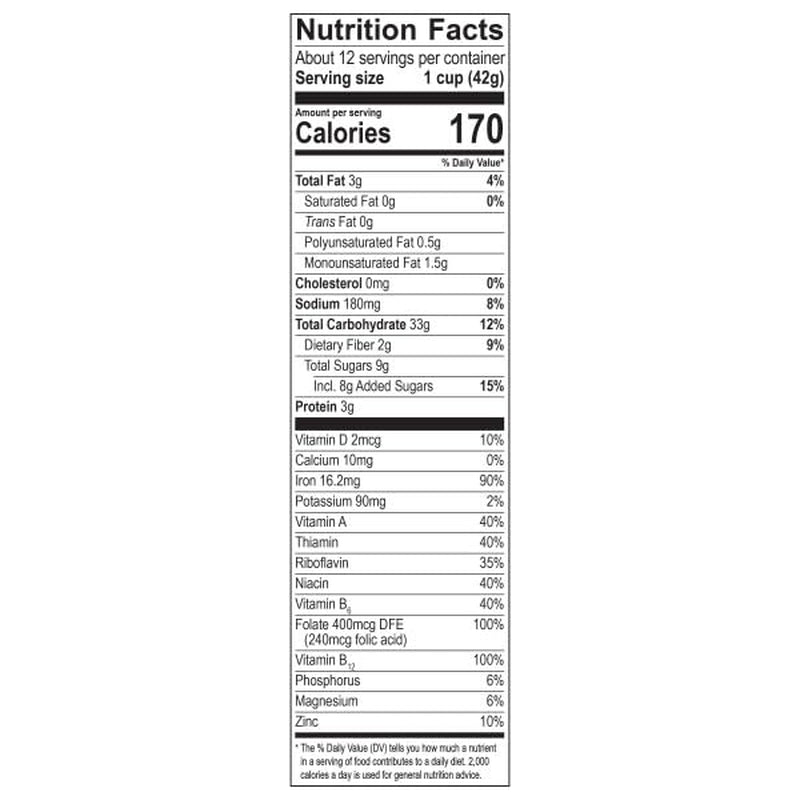 Honey Bunches of Oats with Almonds Breakfast Cereal, Family Size, 18 oz Box - Big Mart USA