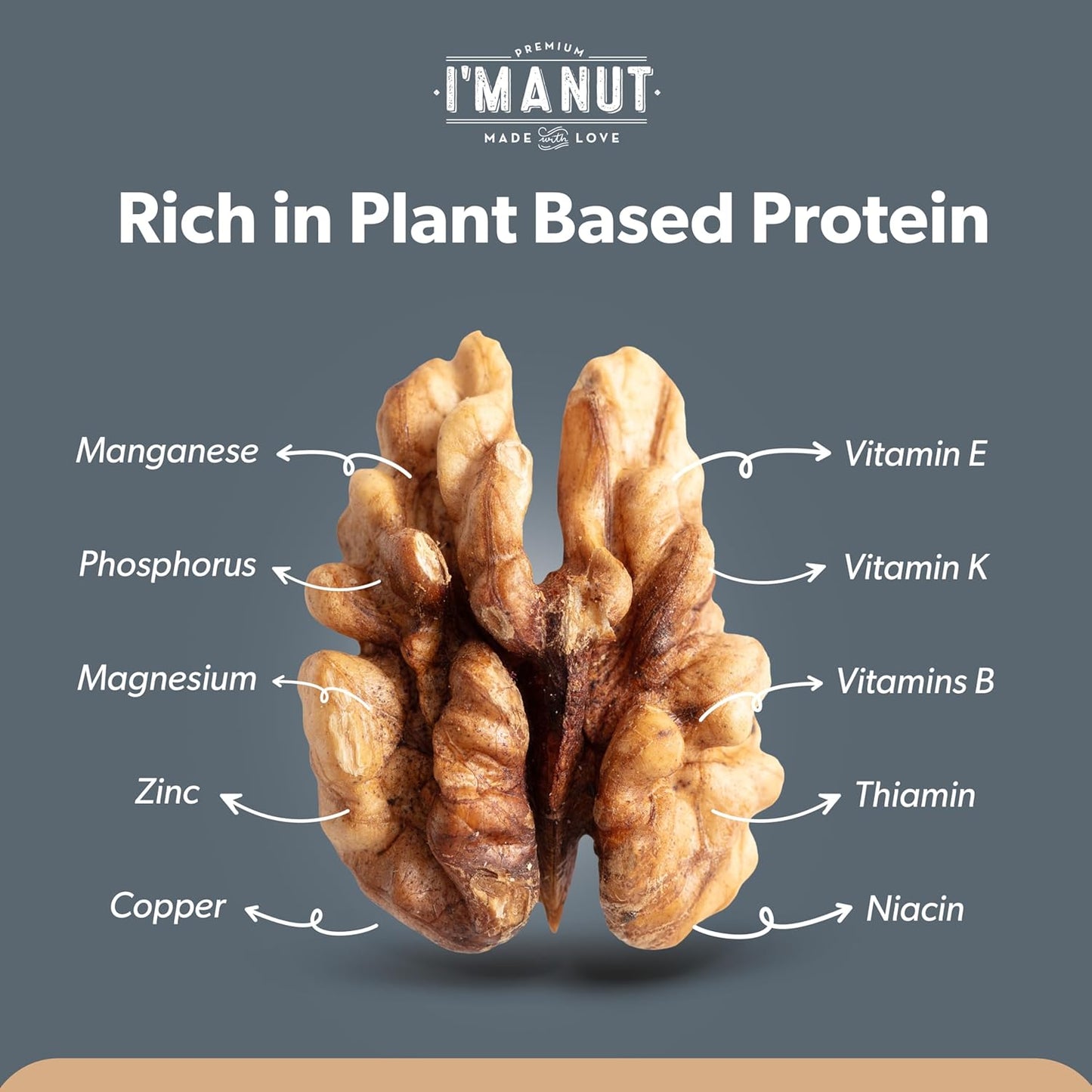 Premium Raw Walnut Halves & Pieces 48Oz (3 Lb) - 100% Natural, No-Ppo, Non-Gmo, Batch-Tested Gluten & Peanut Free, Kosher, Small Batch Quality - Big Mart USA