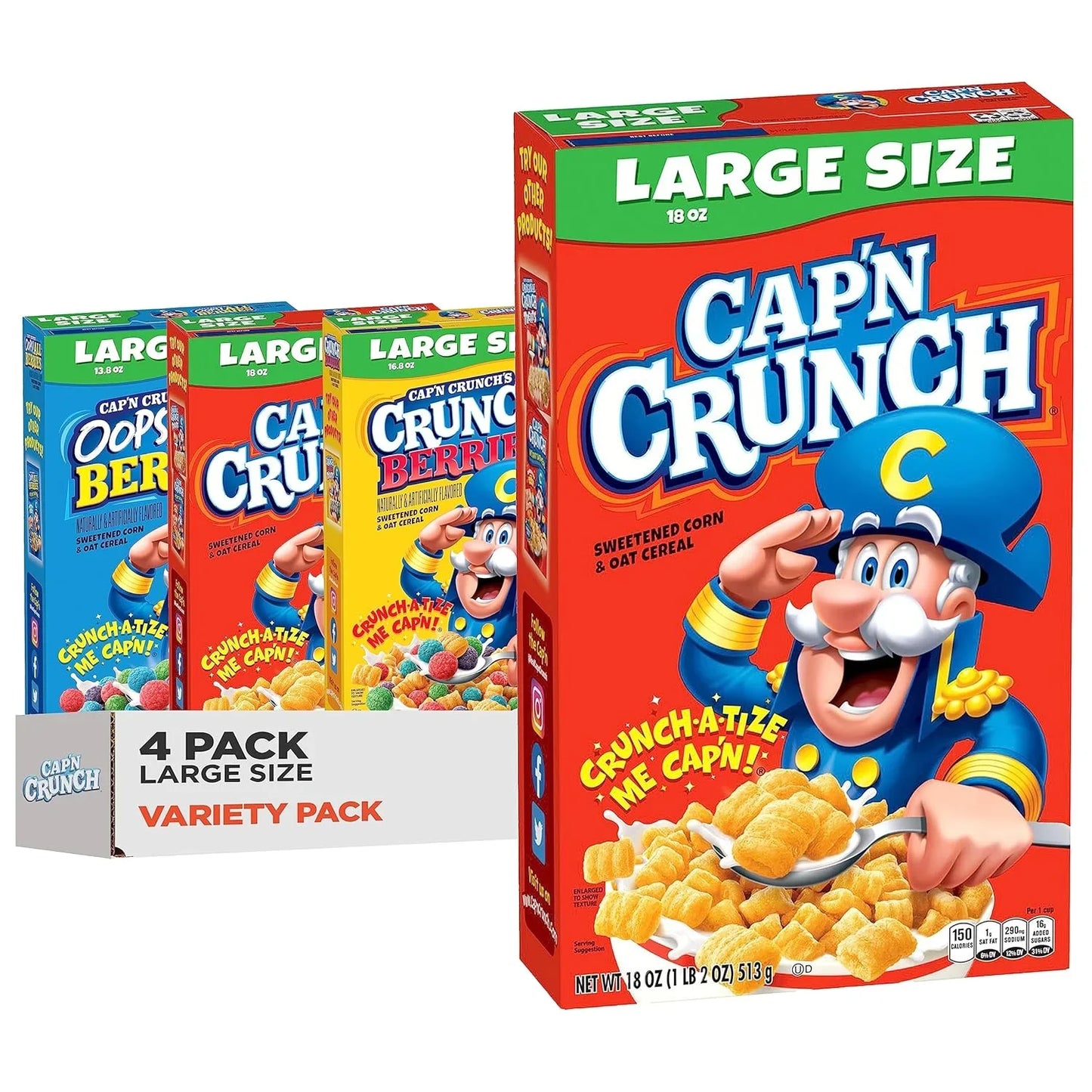 Cap'n Crunch Original Cereal, 22.1 oz Box - Big Mart USA