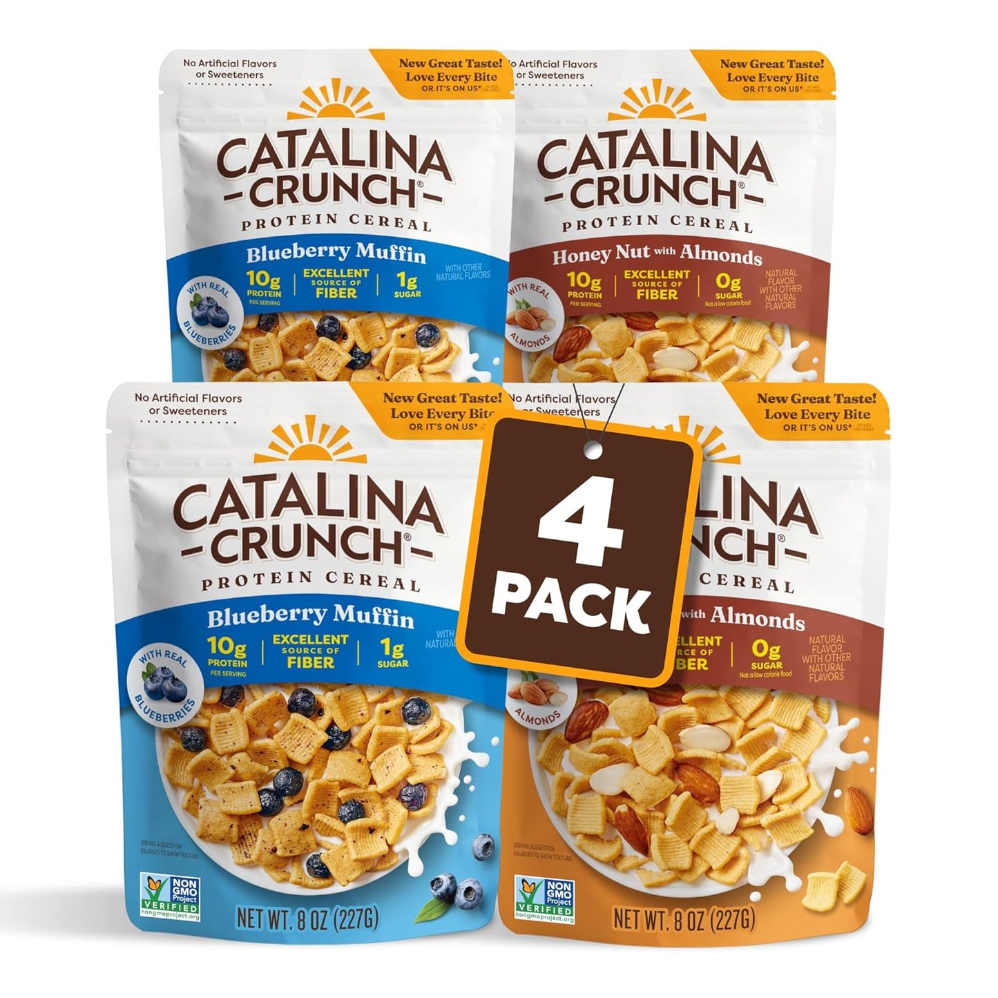 Catalina Crunch Protein Cereal - Sugar-Free Breakfast Option with 11g of Protein, Gluten-Free and Keto-Friendly, Variety Pack of 6 Flavors (Pack of 6) - Packaging May Vary - Big Mart USA