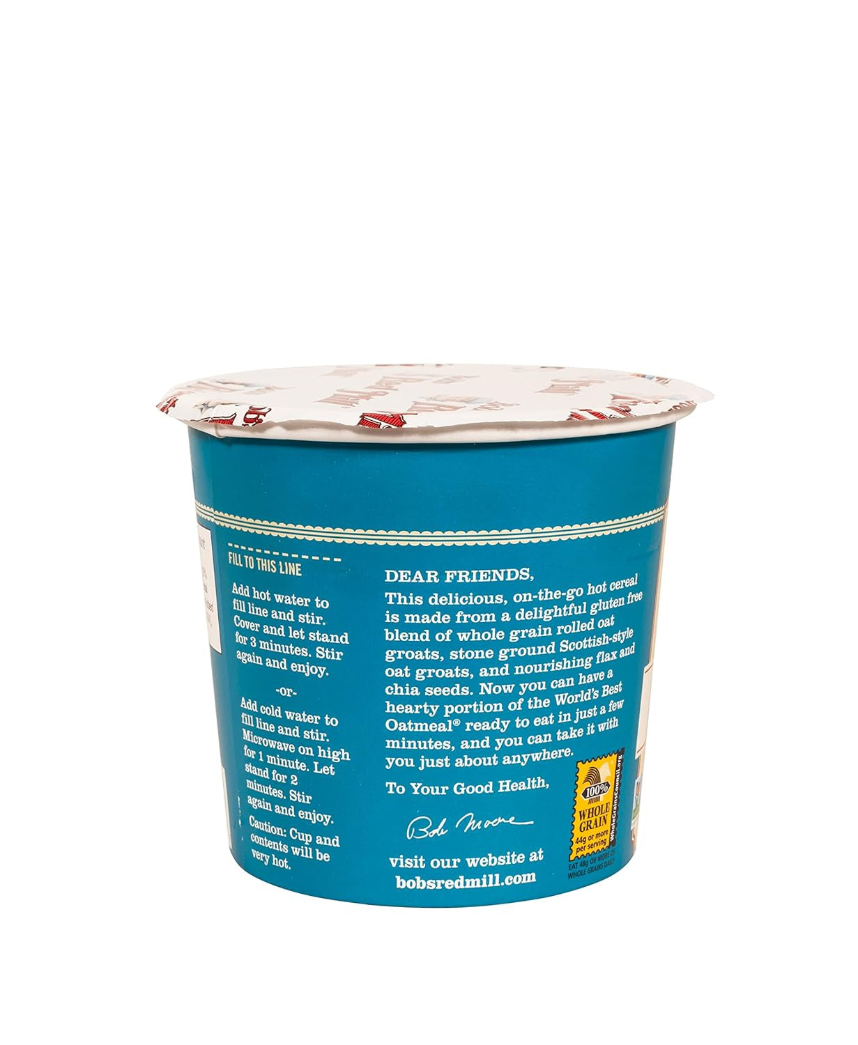 Bob'S Red Mill Classic Oatmeal Cup, 1 Cup (Pack of 12) - Non GMO, Organic, Whole Grain, Vegan, Kosher - Big Mart USA