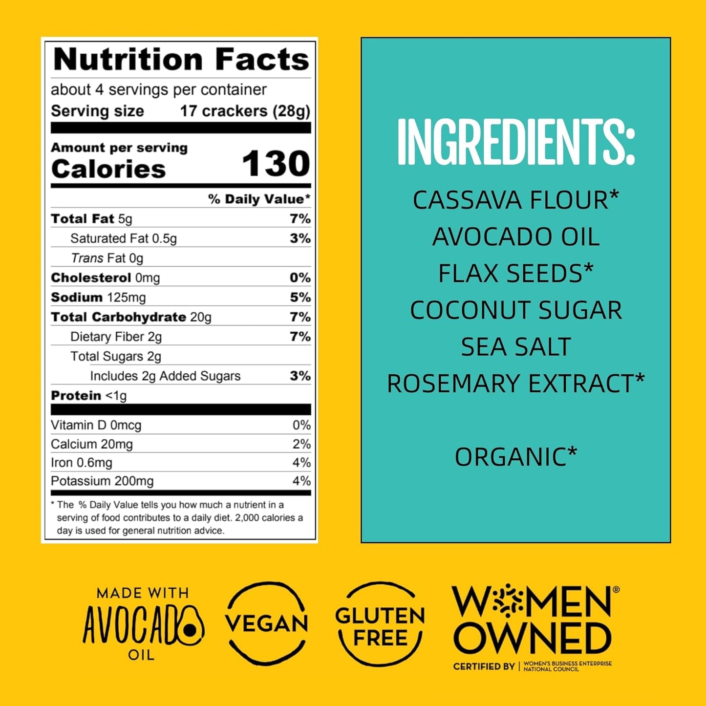 Sunnie Gluten Free Crackers - Healthy Grain Free Sea Salt Crackers, Snacks for Kids & Adults, Made with Avocado Oil, Only 5 Ingredients, Vegan Snack, Low Calorie (3 Oz - Pack of 3)