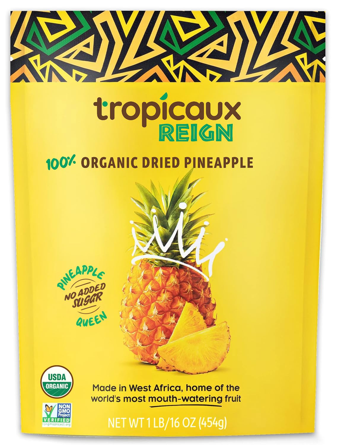 Organic Dried Mango Slices, No Sugar Added, 16Oz - All-Natural, Non-Gmo, Mouth-Watering Dried Mangoes - Preservative-Free, Nutritious & Delicious Snack for Kids and Adults by Tropicaux Reign - Big Mart USA