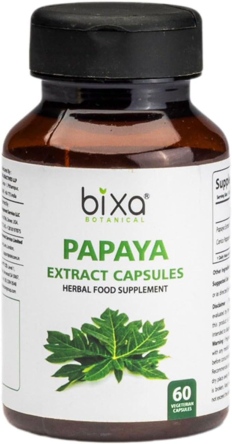 Bixa BOTANICAL Papaya Leaf (Carica Papaya) Dry Extract - 30% Glycosides (Saponnin) by Gravimetry | Pack of 1