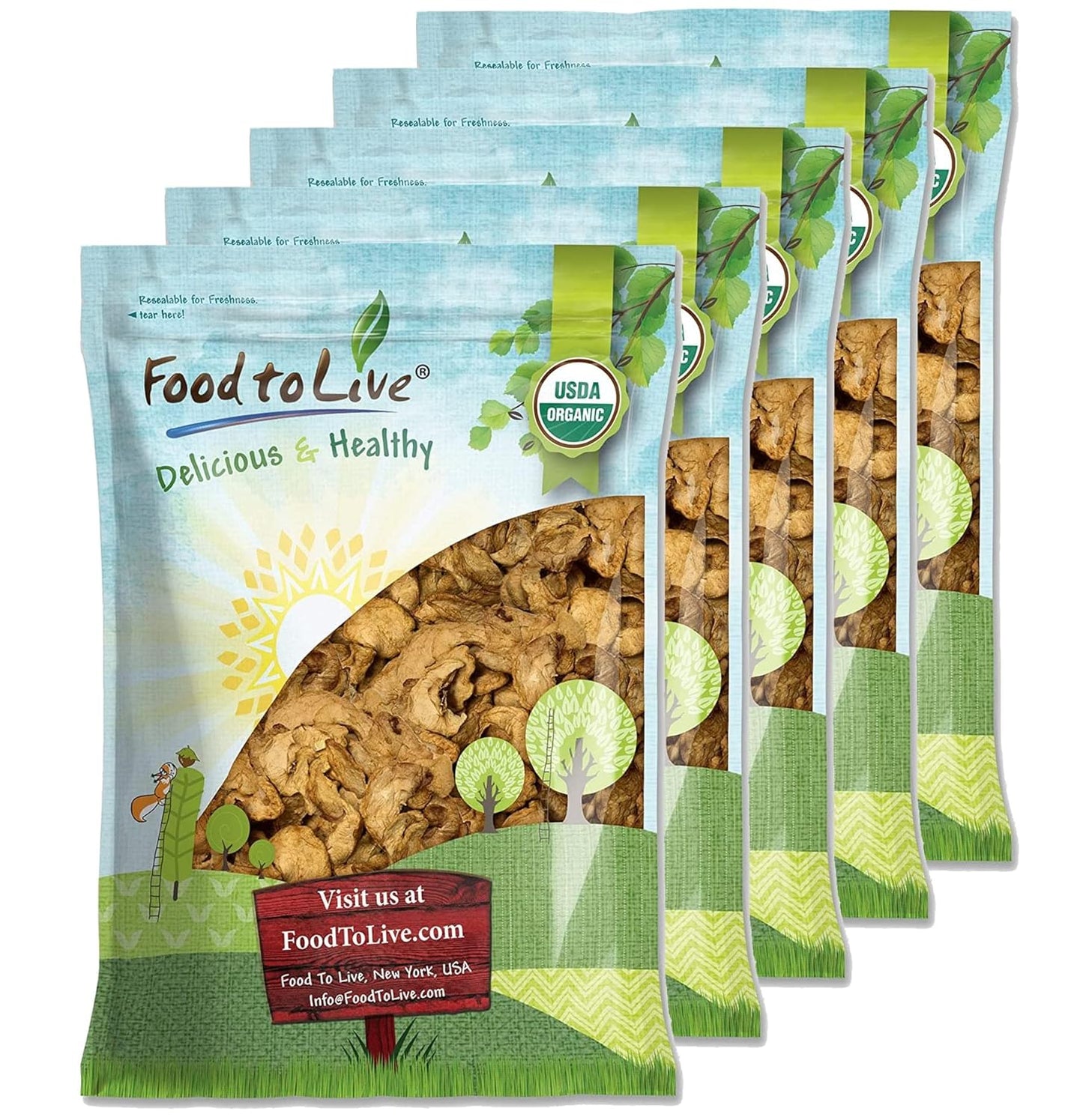 Food to Live Organic Dried Apple Rings, 8 Ounces – Non-Gmo, Kosher, Raw, Vegan, Unsulfured, Sirtfood, Bulk