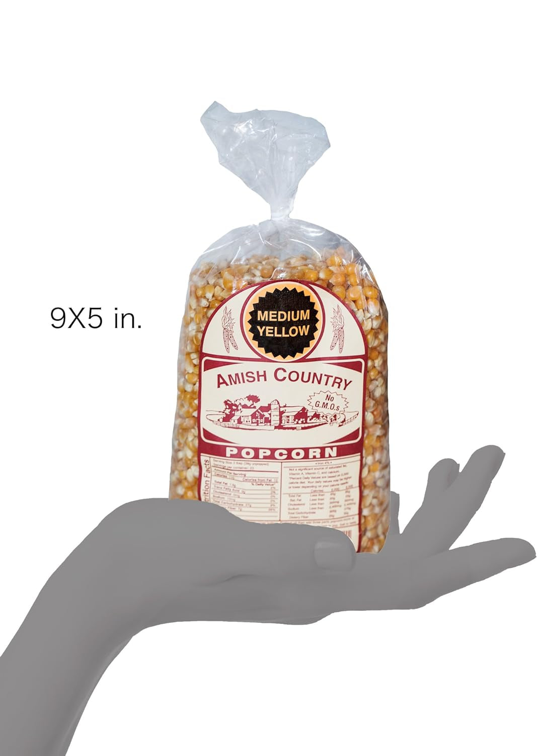 Amish Country Popcorn | 2 Lb Bag | Medium Yellow Popcorn Kernels | Old Fashioned, Non-Gmo and Gluten Free (Medium Yellow - 2 Lb Bag) - Big Mart USA