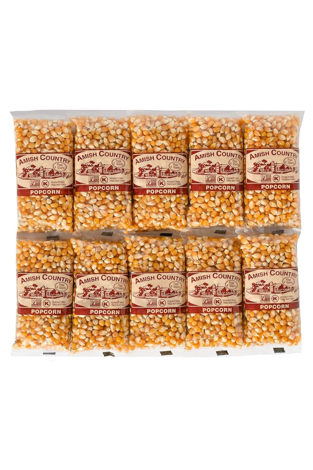 Amish Country Popcorn | 2 Lb Bag | Medium Yellow Popcorn Kernels | Old Fashioned, Non-Gmo and Gluten Free (Medium Yellow - 2 Lb Bag) - Big Mart USA