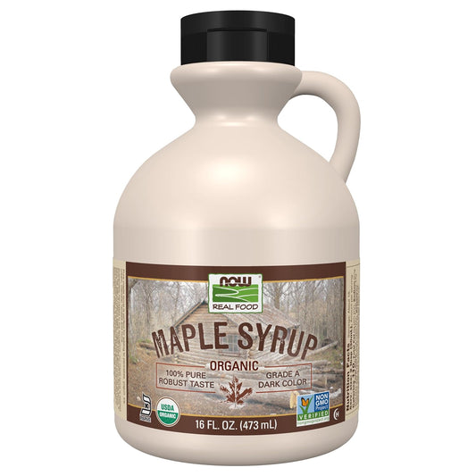 NOW Foods, Certified Organic Maple Syrup, Grade a Dark Color, Certified Non-Gmo, Pure, Robust Taste, 16-Ounce - Big Mart USA