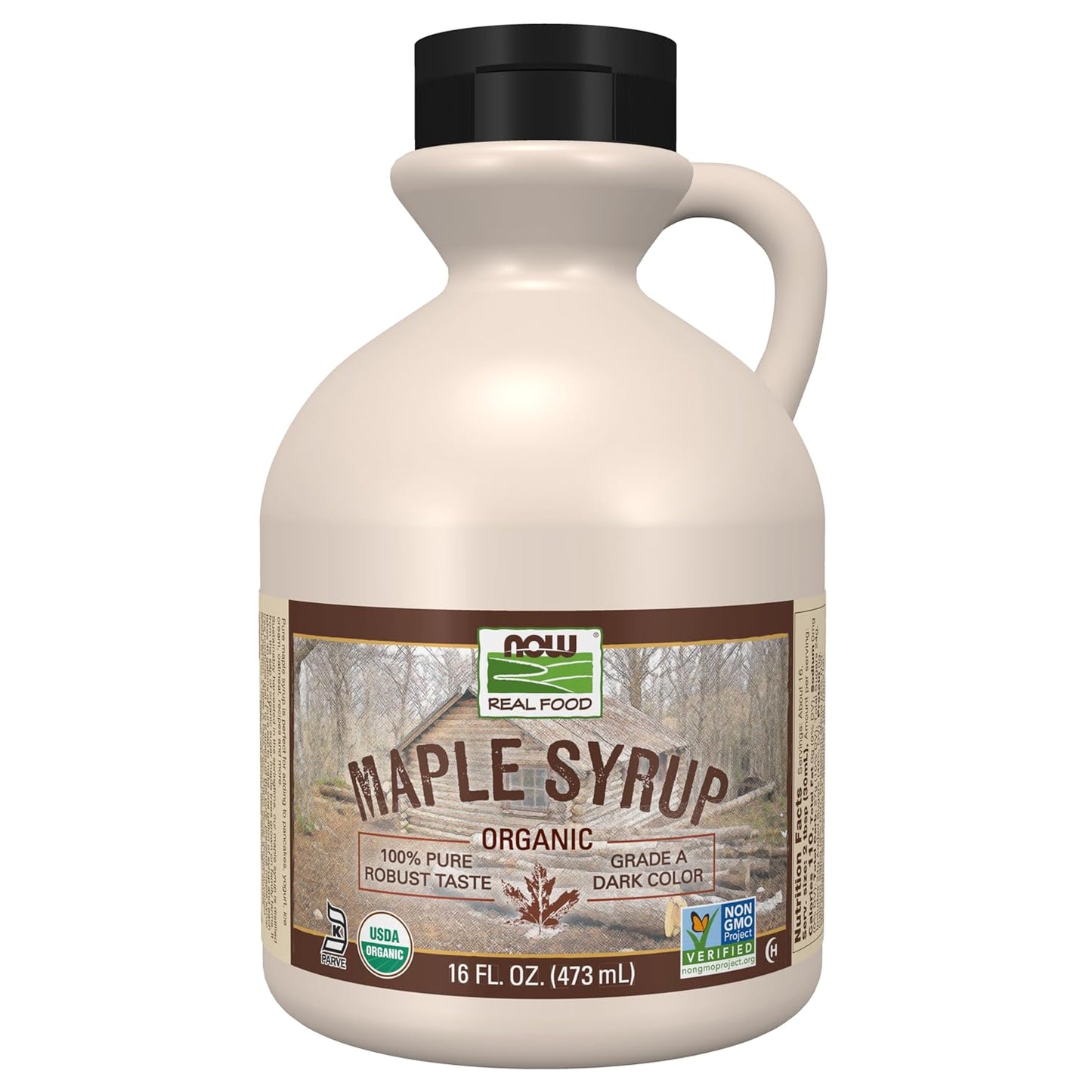 NOW Foods, Certified Organic Maple Syrup, Grade a Dark Color, Certified Non-Gmo, Pure, Robust Taste, 16-Ounce - Big Mart USA