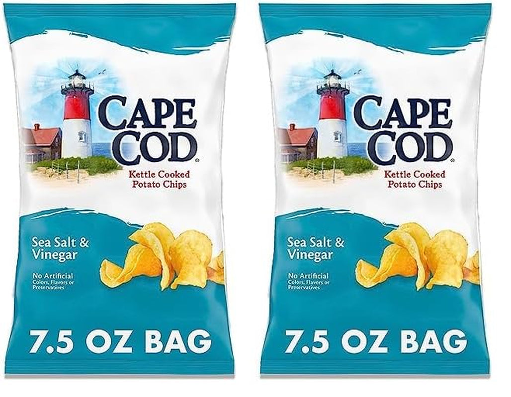 Cape Cod Sea Salt & Vinegar Chips, 7.5 Oz Bag - Big Mart USA