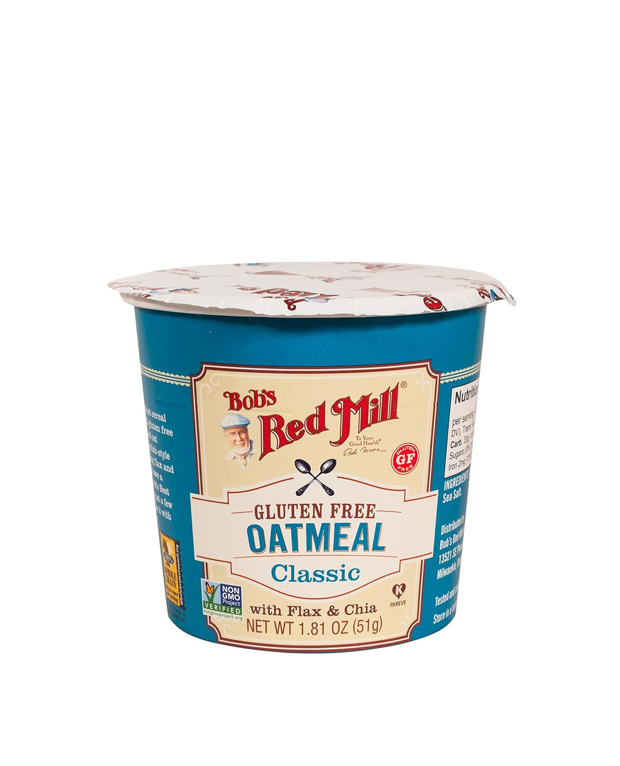 Bob'S Red Mill Classic Oatmeal Cup, 1 Cup (Pack of 12) - Non GMO, Organic, Whole Grain, Vegan, Kosher - Big Mart USA