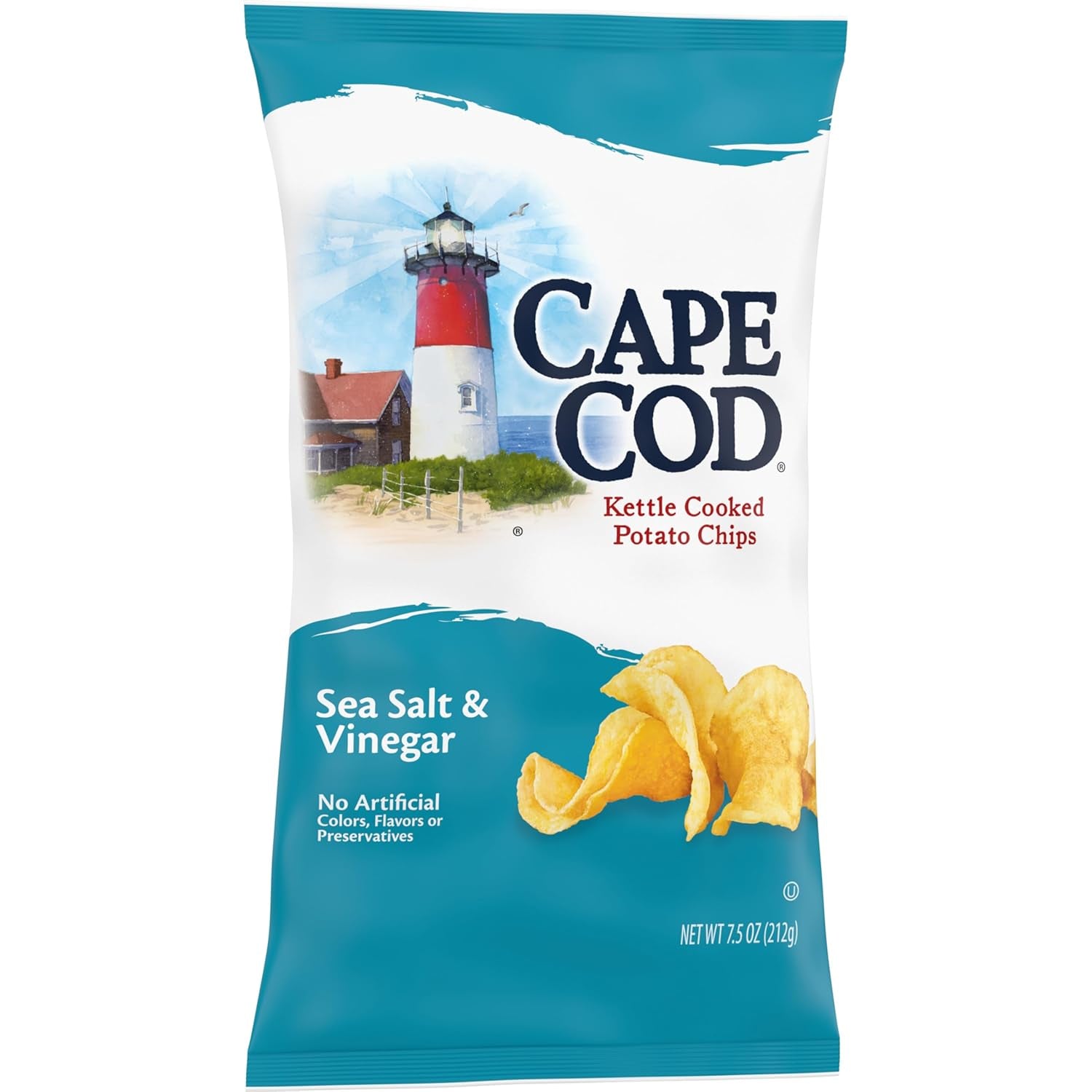 Cape Cod Sea Salt & Vinegar Chips, 7.5 Oz Bag - Big Mart USA
