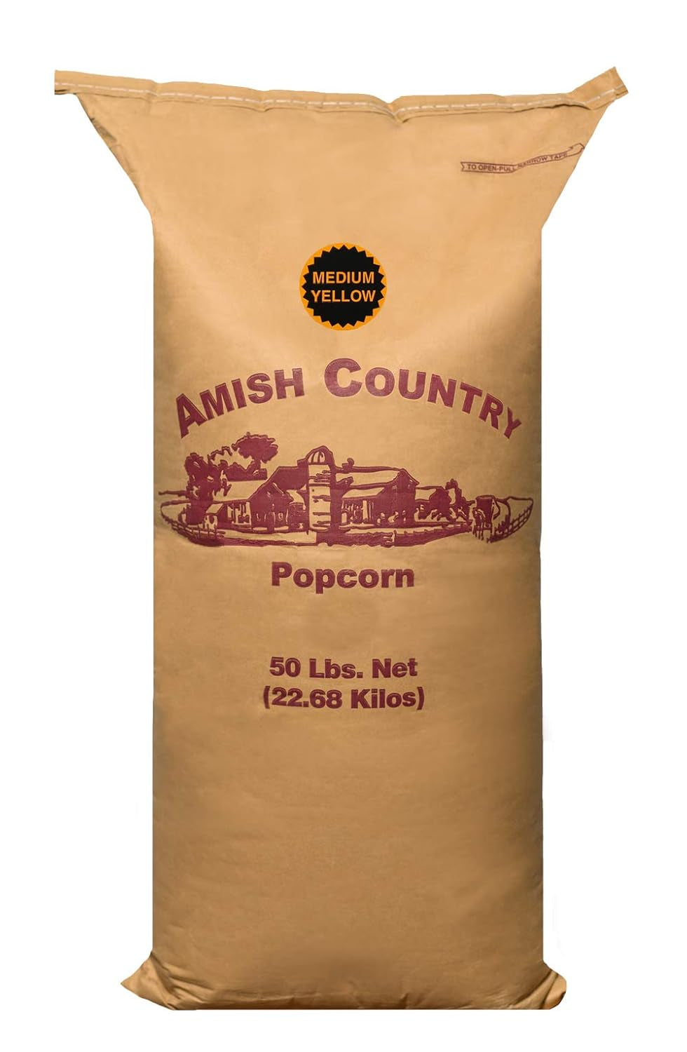 Amish Country Popcorn | 2 Lb Bag | Medium Yellow Popcorn Kernels | Old Fashioned, Non-Gmo and Gluten Free (Medium Yellow - 2 Lb Bag) - Big Mart USA