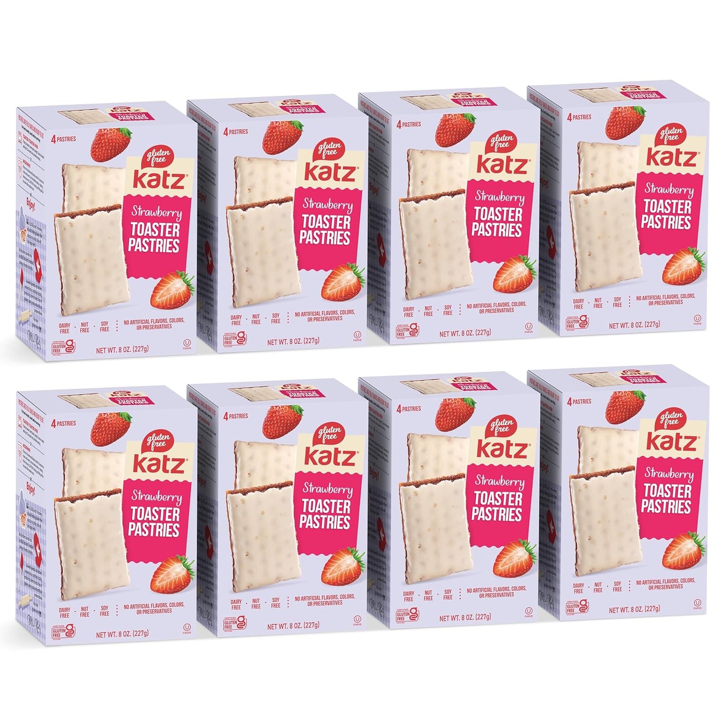 Katz Gluten Free Snacks Variety Pack. Toaster Pastries. Easy Breakfast Food or Anytime Healthy, Gluten and Dairy Free, Nut Free, Peanut Free, Soy Free. Snacks - Adults Kosher Snacks. 8 OZ (Pack of 2) - Big Mart USA