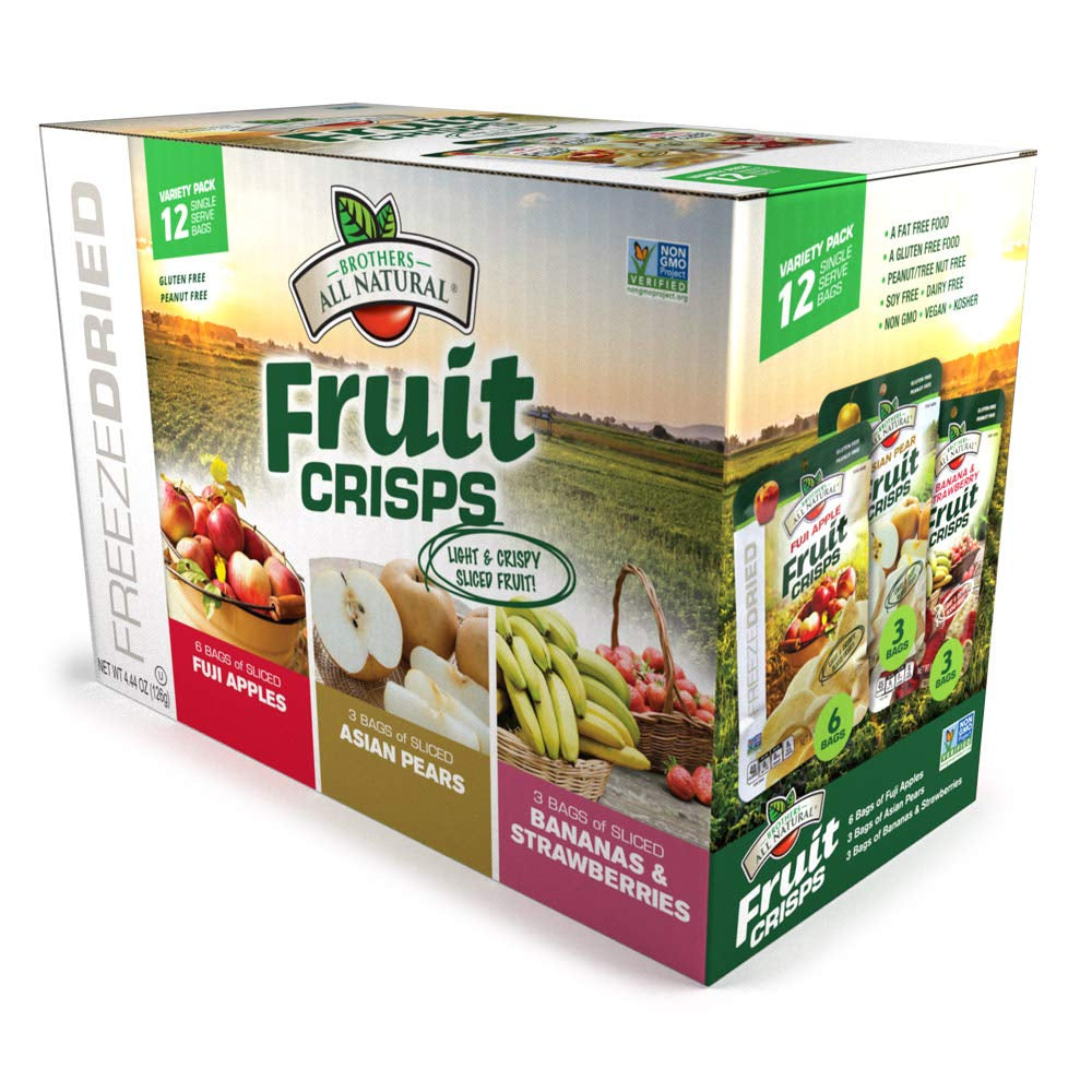 Brothers-All-Natural Fuji Apple Crisps, 0.35-Ounce Bags, 24 Count - Big Mart USA