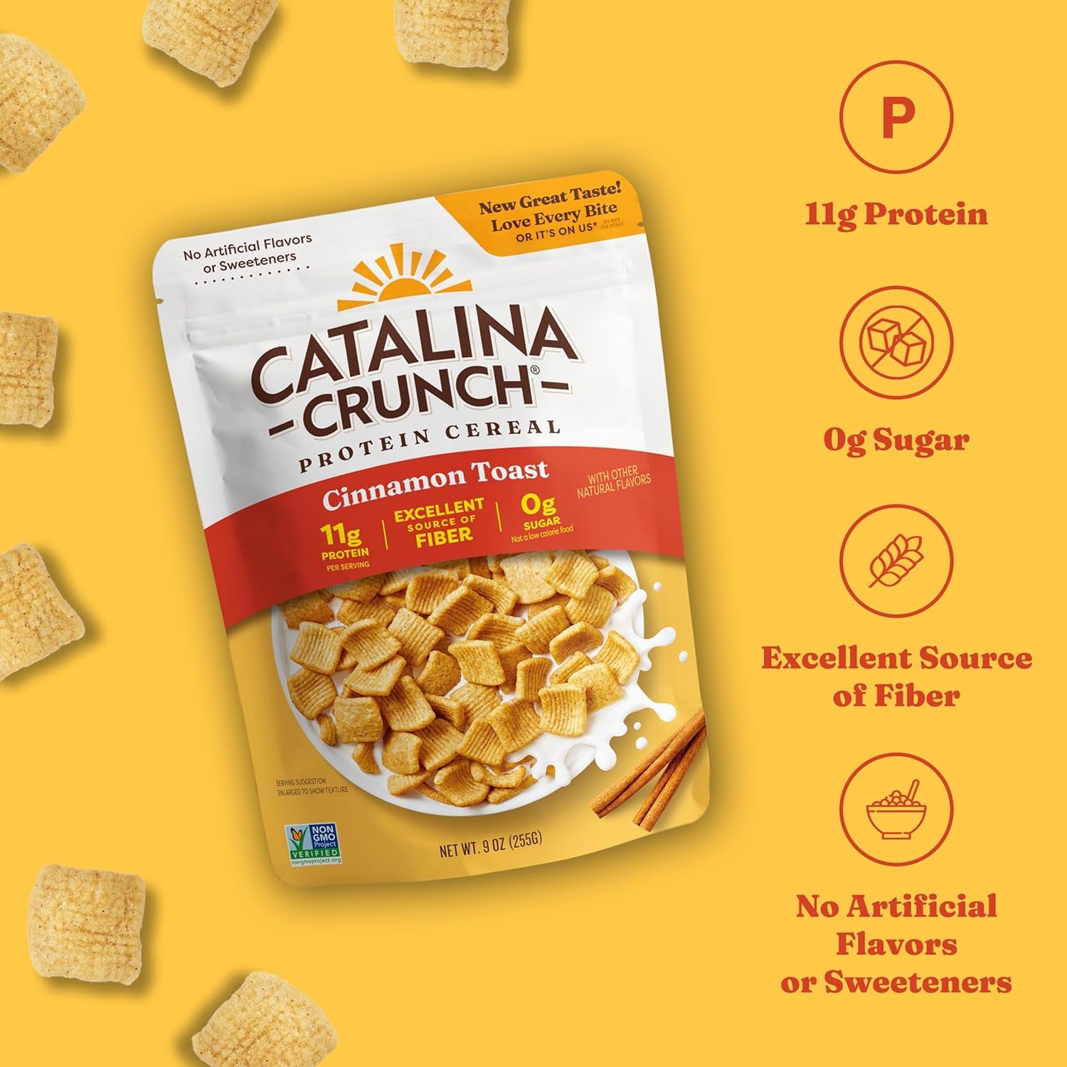 Catalina Crunch Protein Cereal - Sugar-Free Breakfast Option with 11g of Protein, Gluten-Free and Keto-Friendly, Variety Pack of 6 Flavors (Pack of 6) - Packaging May Vary - Big Mart USA