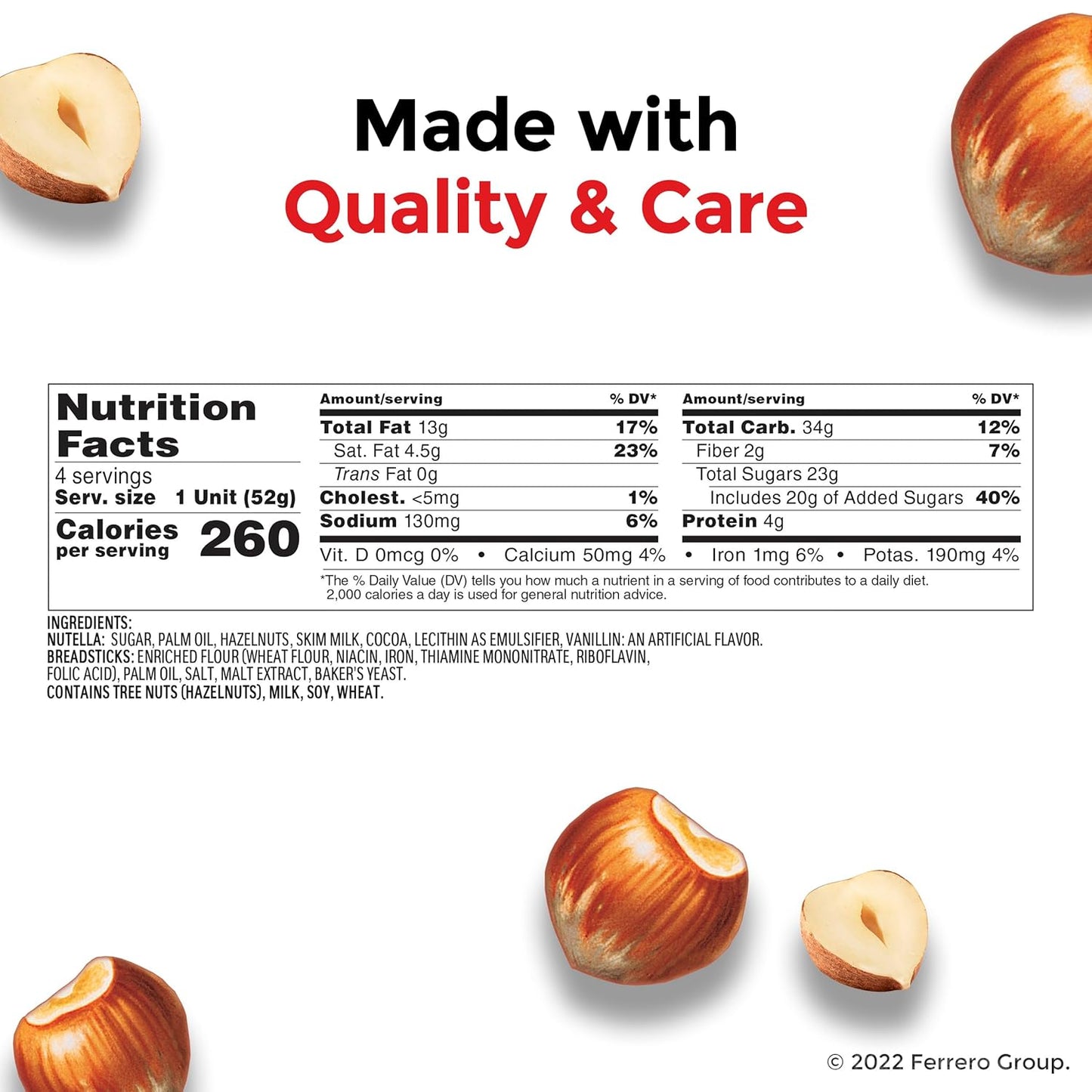 Nutella & GO! Bulk 12 Pack, Hazelnut and Cocoa Spread with Breadsticks, Stocking Stuffers, Snack Cups, 1.8 Oz Each - Big Mart USA