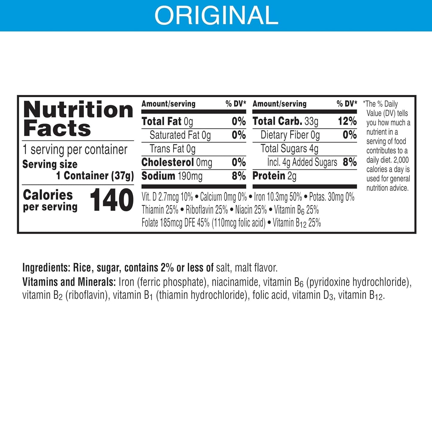Kellogg's Rice Krispies Breakfast Cereal Cups, Original, 15.6 oz Case (12 Cups) - Convenient Kids Snack - Big Mart USA
