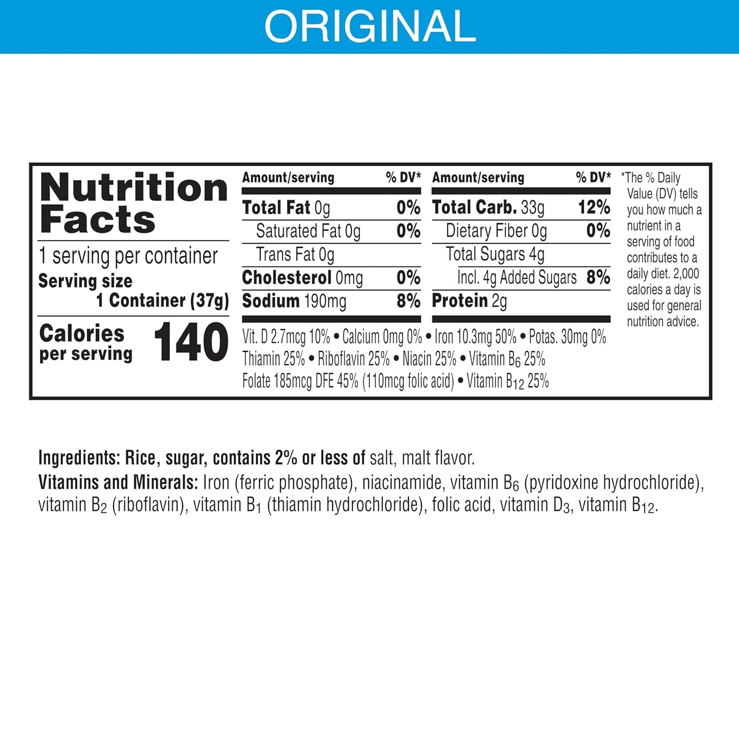 Kellogg's Rice Krispies Breakfast Cereal Cups, Original, 15.6 oz Case (12 Cups) - Convenient Kids Snack - Big Mart USA